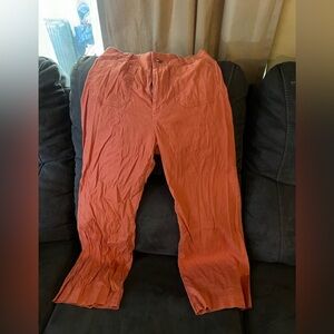 Maeve Women’s Wide Leg Dress Pants. - Orange - Size 28